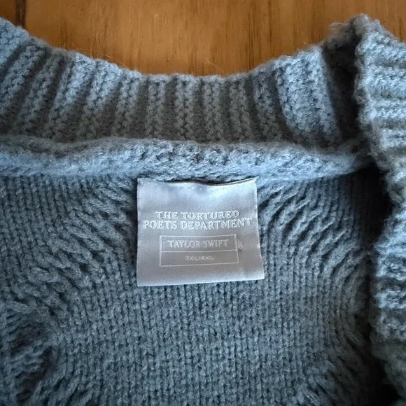 Taylor Swift The Tortured Poet’s Department Cardigan size 3XL/4XL - Picture 4 of 6